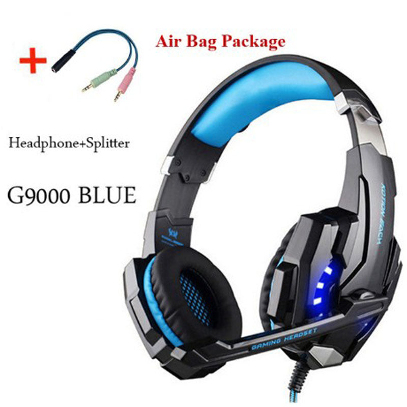 Wired Gaming Headset with Surround Sound, Deep Bass, and Noise-Canceling Microphone—Stereo Headphones for PC, PS4, Xbox, and More